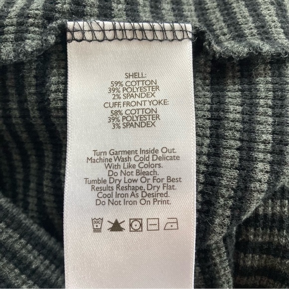 Eddie Bauer black & gray striped cotton blend boat neck long sleeve tee.… - Picture 9 of 9